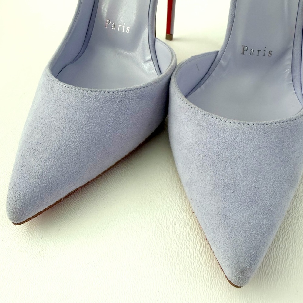 CHRISTIAN LOUBOUTIN | Iriza 100 Lilac Skylight Suede d’Orsay Pumps EU 39.5 - Picture 7 of 15